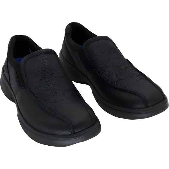 Clarks Bradley Step Men's Slip-On Loafers Black Leather Size 8.5W - Picture 1 of 6
